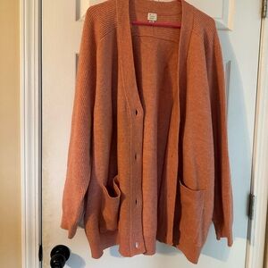 Target A New Day Salmon Colored Cardigan Sweater